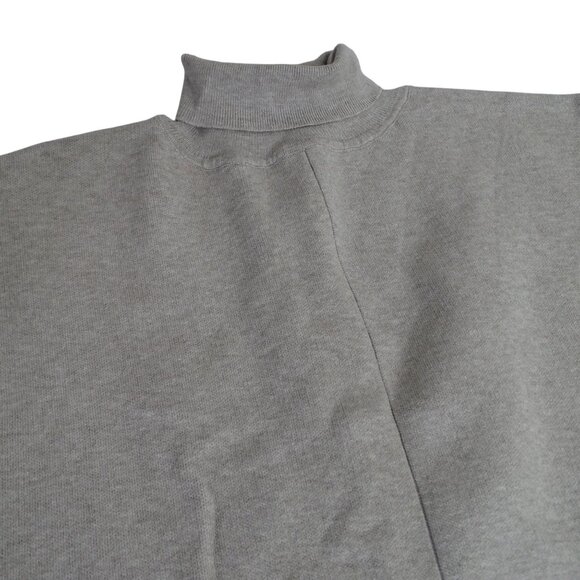 Pink Lily Turtleneck Oversized Knit Sweater Dress Women Size M Gray Dolman Slv - Picture 2 of 11